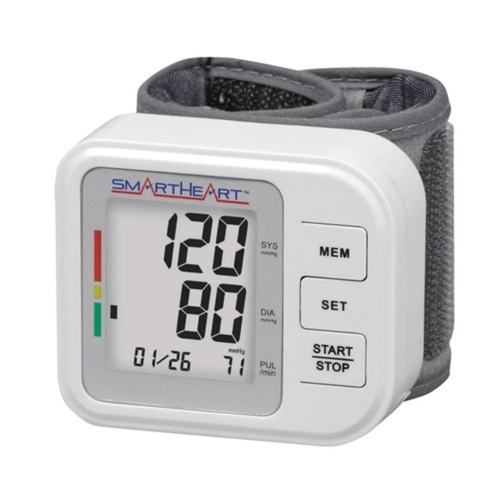 SmartHeart Automatic Digital Wrist Blood Pressure Monitor Battery Powered New